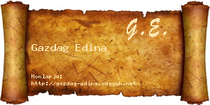 Gazdag Edina névjegykártya